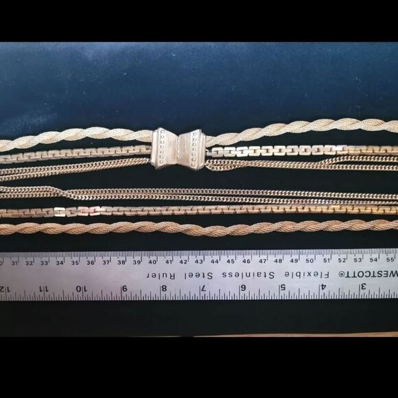 Vintage Vendome Gold Tone Necklace Signed - Picture 5 of 5